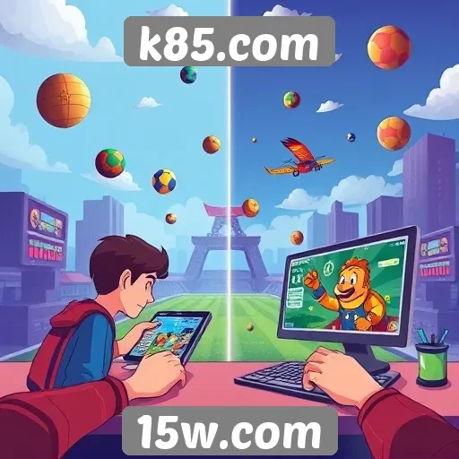 Comparação de jogos mobile e desktop no k85.com